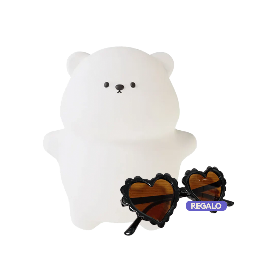 Lámpara de Oso + Regalo: Lentes de Corazones