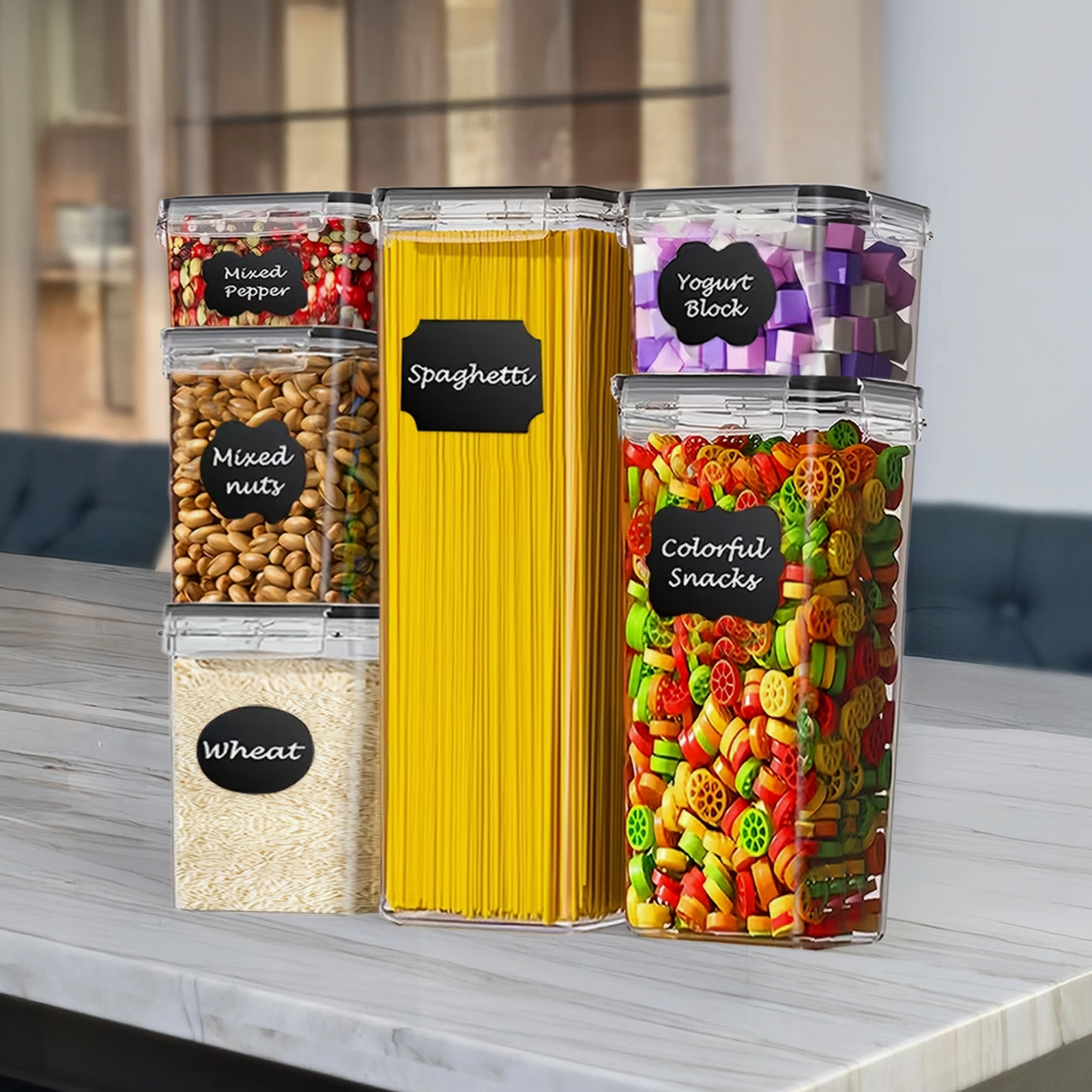 Set x6 Contenedores de Plástico